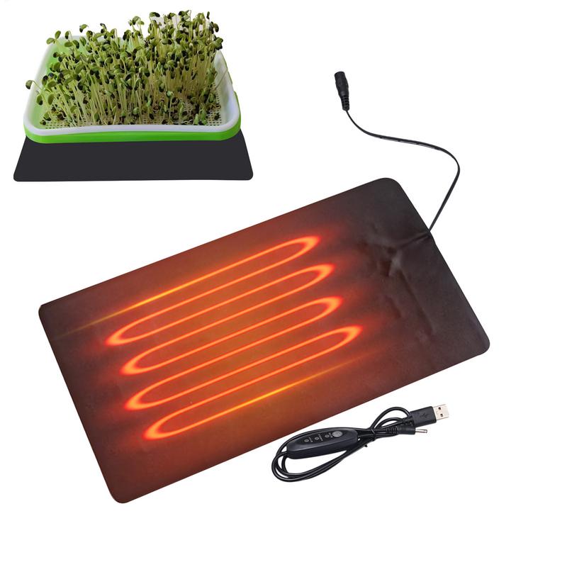 Heat Mat Seedling - Plantenwarmemat PVC Lederen Plantenverwarmingsmat Binnen USB