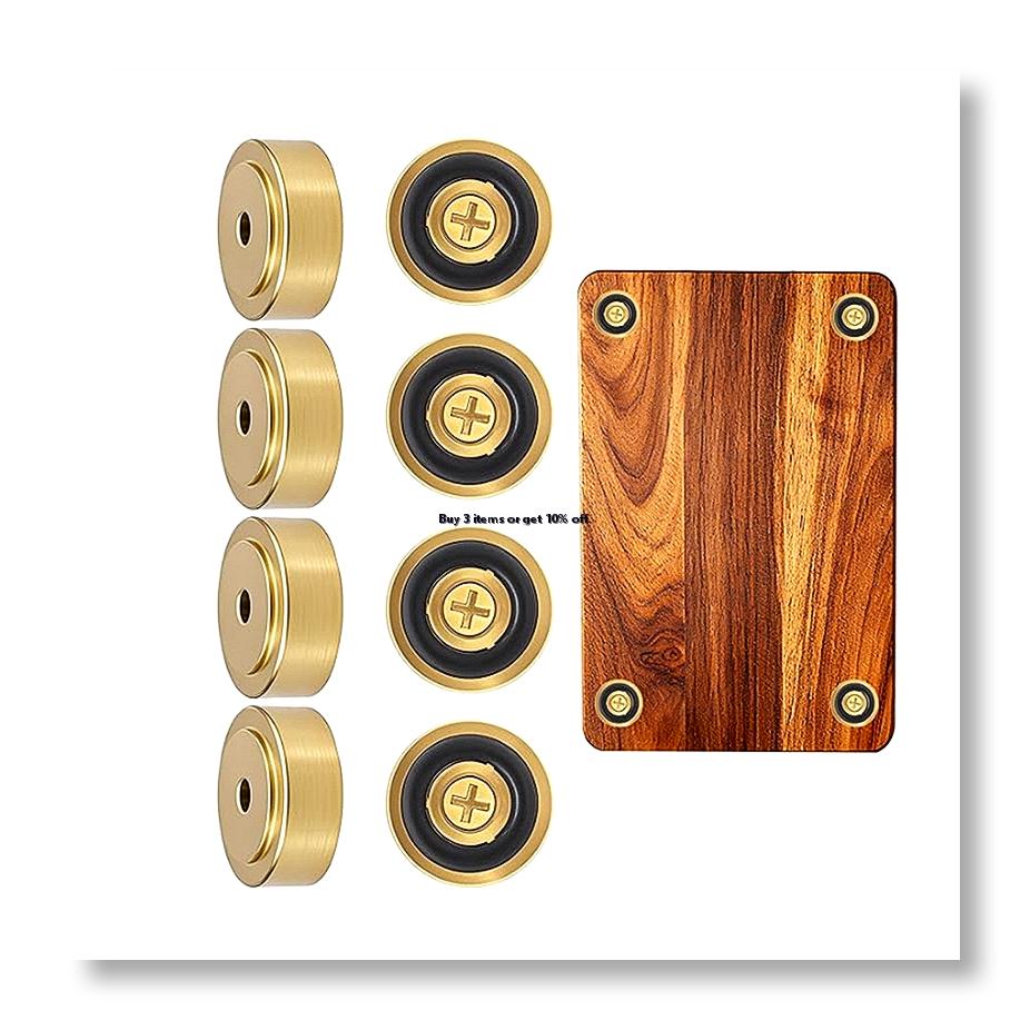 Cutting Board Foam - 8-pack messing snijplankvoeten met antislipkussentjes, rubberen