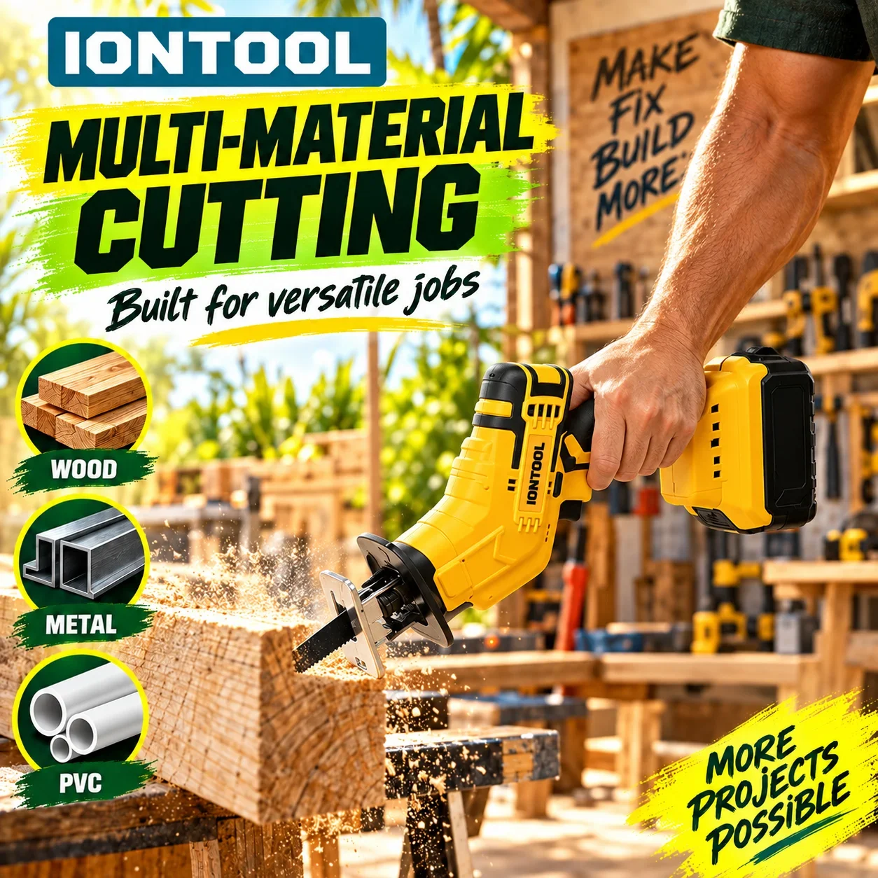 IONTOOL gele draadloze draagba - Cutting Board Foam recensie en prijs